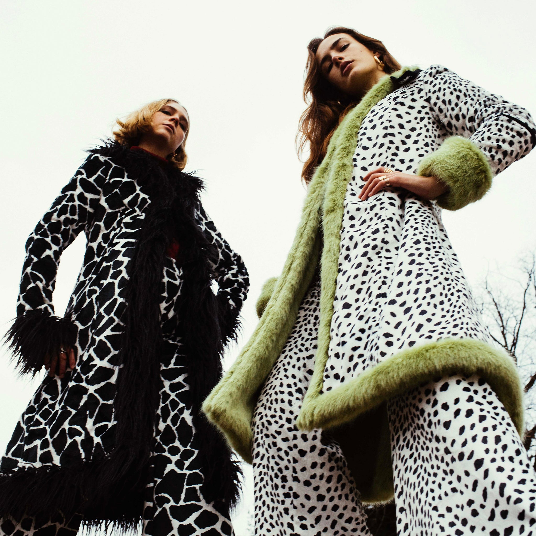 ELECTRA COAT SAMPLE - Pistachio Fur X Dalmation
